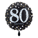 Folienballon Sparkling 80 Happy Birthday